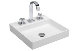 Cuba Sobrepor/Apoio Quadrada com Mesa Branca - L.129.17 DECA