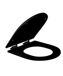Assento Poliester Slow Close Preto Fosco Duna/Carrara/Link fixação Black Matte Deca AP.237.BL.MT.94