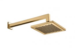 Chuveiro de Parede SPA GOLD Quadrado 20x20 Dourado - 74180P RUBINETTOS
