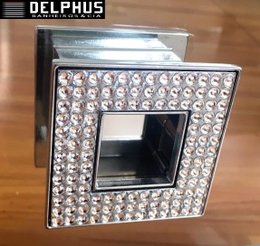 Puxador Porta Vidro com Cristais Swarovski Square Diamond Zen