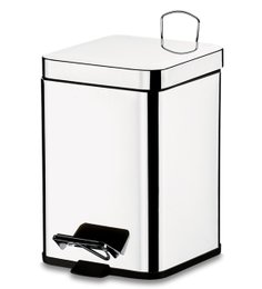 Lixeira Quadrada Inox com Pedal e Balde 12 Litros - Decorline Lixeiras 23 x 23 x 38 cm 3044/202 BRINOX