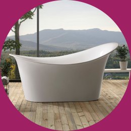 Banheira de Imersão ZIMBROS (175x83x88,5)cm Branca - IM1004 IMMSERI