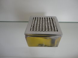 Caixa porta objetos quadrada 15722 aluminio com cristais