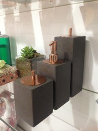 Kit 3 Peças Marrom Fosco / Tampa Red Gold Resimetal