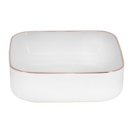 Cuba Apoio Branca com Filete rose gold 38x38x14 -18586