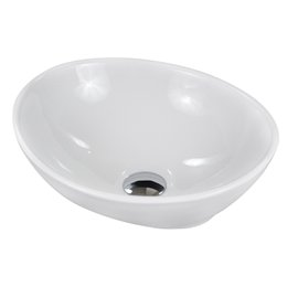 Cuba Apoio Oval Canoa 41X33X14 Branca