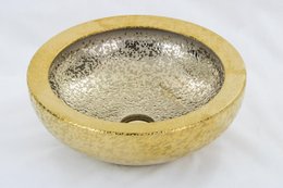 Cuba Apoio Redonda 41x41x15 Dourada