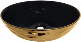 Cuba de Apoio para Lavatorio Preto com Red Gold CUB 1001 Rubinettos