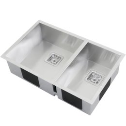 Cuba de Cozinha Dupla Lux 730 73x45x20 Inox