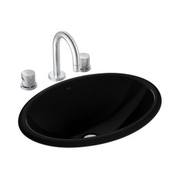 Cuba sobrepor oval preta L.65.95 Deca