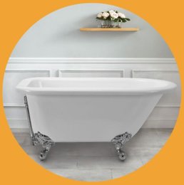 Banheira de Imersão FLORIAN (1350x740x641) Com Pés Brancos - IM1002BR IMMERSI