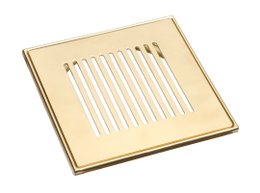 Ralo Grelha 15x5 com base Gold Listras Invinox