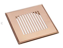 Ralo Grelha10X10 com Base Red Gold Listras Invinox