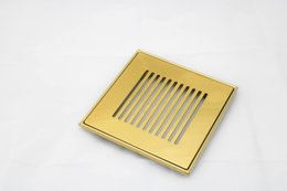 Ralo Grelha10X10 com Base Gold Listras Invinox