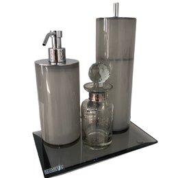 Kit 2 peças com Bandeja Fumê Resimetal