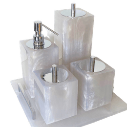 Kit 4 peças + Bandeja Madreperola