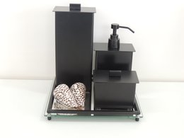 Kit 4 peças Preto fosco 18177