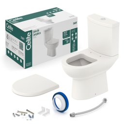Kit de Bacia com Acoplada, Assento PP Softclose® e itens de instalação
