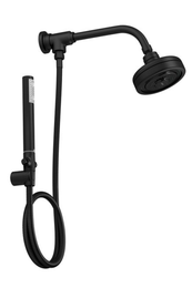 Kit Chuveiro Deca Acqua Plus Com Desviador E Ducha Manual Black Matte 1990.BL.STD.KIT.MT