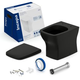 Kit Incepa Boss bacia + assento termofixo black matte