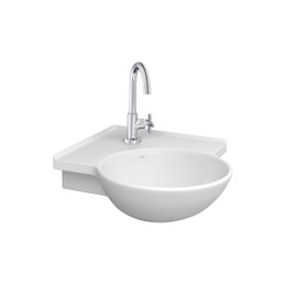 Lavatório suspenso de canto com mesa L.76.17 Deca