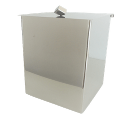 Lixeira Inox 18x18x23 Tampa Articulavel  2189