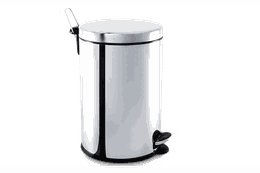 Lixeira inox com pedal e balde 20 litros Ø 30 x 46 cm 3040/204 Brinox