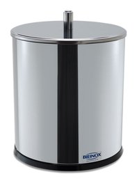 Lixeira Inox com Tampa 3,2 Litros - Decorline Lixeiras Ø 15,5 x 20 cm 3030/201 BRINOX