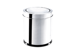 Lixeira Inox com Tampa Basculante 3,2 Litros - Decorline Lixeiras Ø 15,5 x 17 cm 3032/201 BRINOX