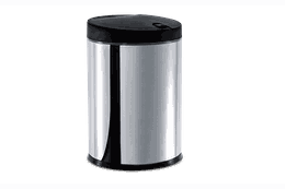 Lixeira Press Inox com Tampa 4 Litros - Decorline Lixeiras Ø 17 x 25 cm -  3050/252 BRINOX