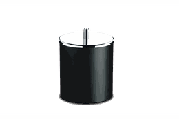 Lixeira Preta PP Tampa Inox Ø 18,5 x 23 cm 3400.252 Brinox