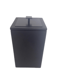 Lixeira Preto Fosco / Tampa Preto Fosco 15x15x25 4 litros