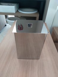 Lixeira Inox 15x18x25 Tampa Removivel 14205