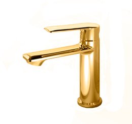Monocomando para lavatorio Basica dourado KR655 bica baixa Kromma