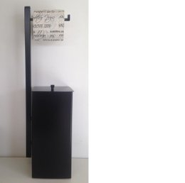 Papeleira de Chão com Lixeira Articulável Black