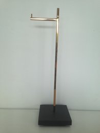 Papeleira  MQ 134 haste simples base marrom fosco/ haste red gold