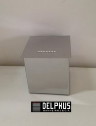 Porta Cotonete Quadrado com Swarovski Cromado