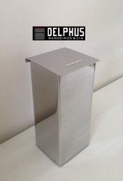 Porta Escova Dental Quadrado com Swarosvski Cromado