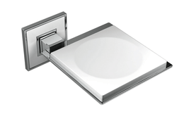 Saboneteira Fixa em acrilico Cromo/branco Jazz BA030.222 Zen Design