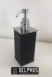 Saboneteira Liquida Quadrada Preta