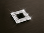 Puxador Porta Vidro com Cristais Swarovski Square Diamond Zen