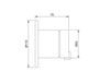 Acabamento para Monocomando de Chuveiro Quantum DK5218BG Doka
