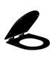 Assento Poliester Slow Close Preto Fosco Duna/Carrara/Link fixação Black Matte Deca AP.237.BL.MT.94