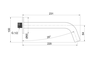 Bica de Parede para Lavatório 220mm Quantum DK5213BG Doka