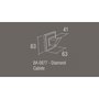 Cabide simples cromo/polido diamond BA 077.260 Zen Design
