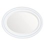 Espelho Oval bisotê 50x41 branco Ornamental