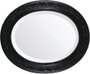 Espelho Oval bisotê 50x41 preto Ornamental