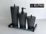 kit-3-pecas-saboneteira-liquida-porta-escova-porta-cotonete-preto-fosco-tampa-preto-fosco