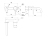 Monocomando de Parede para Lavatório Loop DK5164CR Chrome Doka