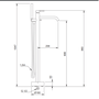 Monocomando de Piso para Banheira Loop DK5165CR Chrome Doka